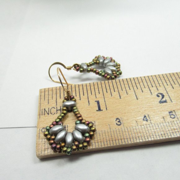 Beaded Fan Earrings - Picture 5 of 5